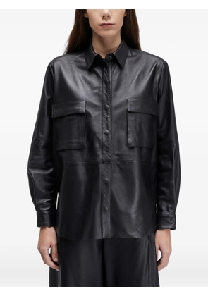 Osklen pocket leather shirt - Black