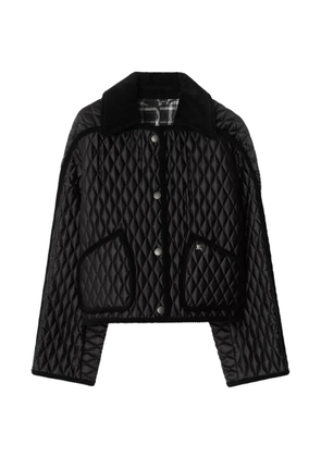 Burberry quilted corduroy trimmed jacket - Black