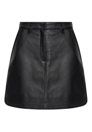 Maison Kitsuné leather skirt - Black