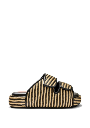 Simon Miller Raffia Cro striped sandals - Neutrals