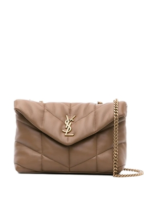 Saint Laurent Loulou puffer quilted shoulder bag - Brown