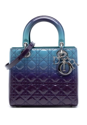 Christian Dior Pre-Owned 2015 Medium Ombre Patent Cannage Lady Dior satchel - Purple