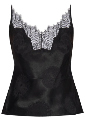 Coperni lace-trim silk tank top - Black