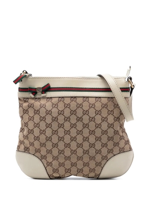 Gucci Pre-Owned 2016-2025 GG Canvas Web Mayfair crossbody bag - Brown