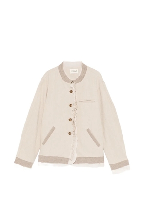 COTEMP ruffled button jacket - Brown