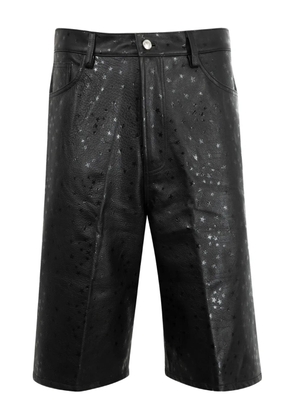 Nahmias star-print leather cargo-pocket shorts - Black