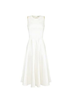 Elisabetta Franchi duchess satin midi dress - White