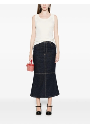 Moschino panelled flared skirt - Blue