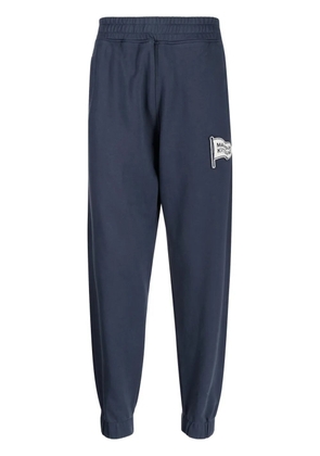 Maison Kitsuné logo-patch cotton track pants - Blue
