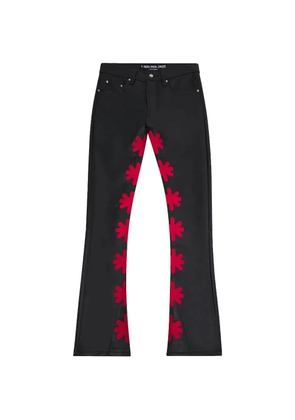 LOSTSHDWS OG Wax leather bootcut trousers - Black
