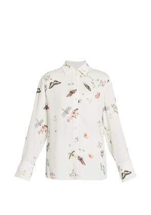 ERDEM long-sleeve floral-print shirt - White
