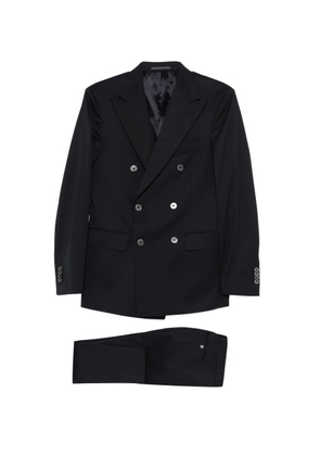 Cenere GB flap-pocket double-breasted suit - Blue