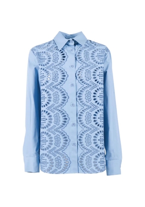 P.A.R.O.S.H. cut-out embellished shirt - Blue