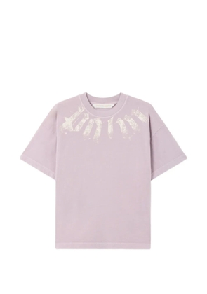Palm Angels neck-logo loose T-shirt - Purple