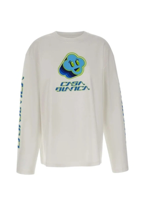 Casablanca graphic-print long-sleeve T-shirt - White
