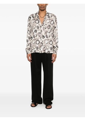 Tagliatore Island circle-print shirt - Neutrals