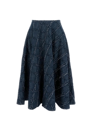 M.S.M. textured geometric skirt - Blue
