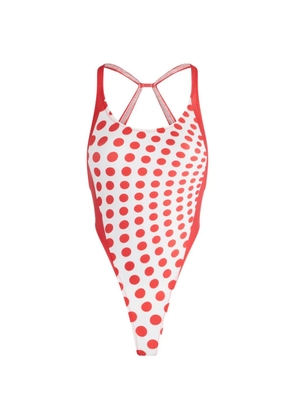 Jean Paul Gaultier polka dot swimsuit - Red