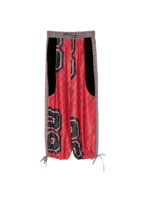 Chopova Lowena plaid panelled trousers - Black