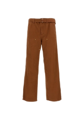 sacai x Carhartt belted trousers - Brown