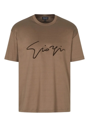 Giorgio Armani round-neck T-shirt - Brown
