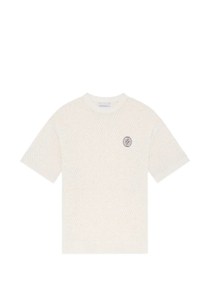 Drôle De Monsieur D Mirror crewneck cotton T-shirt - Neutrals