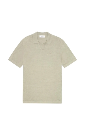 Les Deux V-neck logo polo shirt - Green