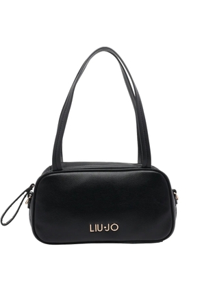 LIU JO logo-plaque zipped shoulder bag - Black