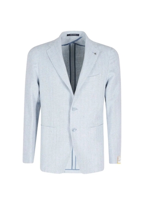 Tagliatore Montecarlo herringbone blazer - Blue