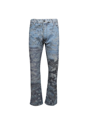Paris Laundry patchwork print jeans - Blue