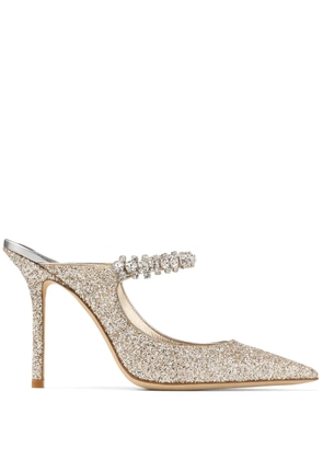 Jimmy Choo 100mm Bing mules - Neutrals