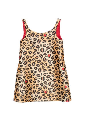 alessandro enriquez animal print sleeveless dress - Neutrals