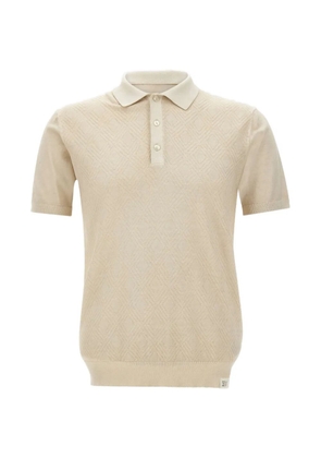 Peuterey diamond-pattern polo shirt - Neutrals
