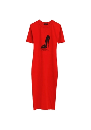 Willy Chavarria print t-shirt dress - Red