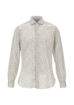 Barba floral-print button-fastening shirt - Grey