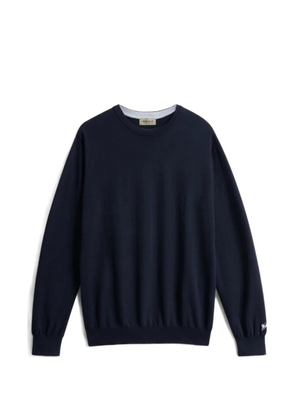 Woolrich logo cotton sweater - Blue