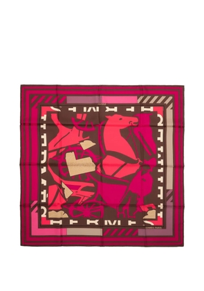 Hermès Pre-Owned Puzzle printed scarf - Brown