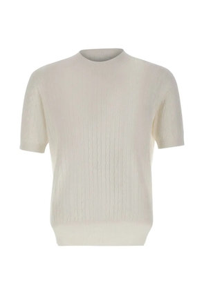 Kangra cable-knit short-sleeve sweater - White