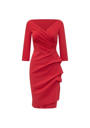 CHIARA BONI La Petite Robe ruffled v-neck dress - Red