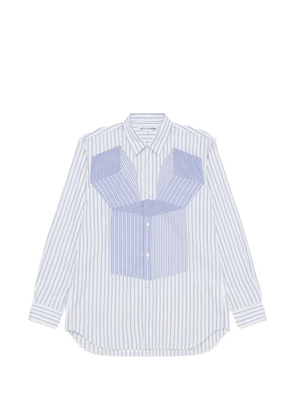 Comme Des Garçons Shirt striped panelled shirt - White