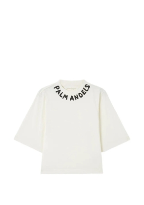 Palm Angels logo-printed crew-neck T-shirt - White