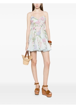 Charo Ruiz Ibiza Marlene floral lace mini dress - Blue