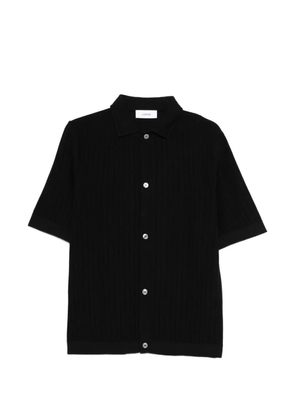 Lardini buttoned ribbed shirt - Black