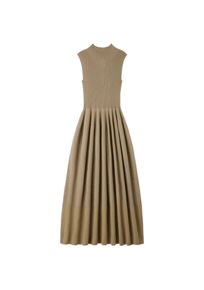 CFCL Rivulet ribbed pleated midi dress - Neutrals