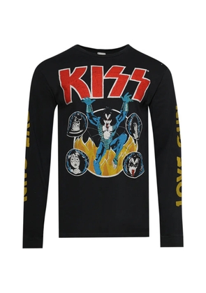 MadeWorn Kiss long-sleeve graphic t-shirt - Black