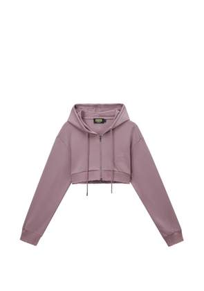 Mini Cream logo-patch top - Grey