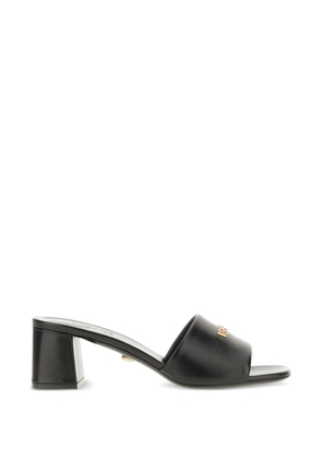 Versace logo-plaque sandals - Black