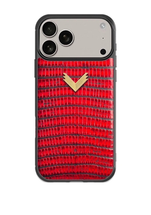 VELANTE leather-textured iPhone 17 Pro phone case