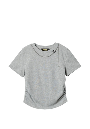 Mini Cream chain-embellished T-shirt - Grey