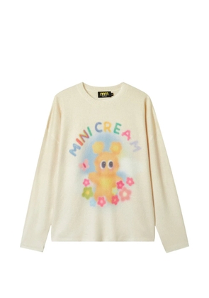 Mini Cream graphic-print sweater - Neutrals